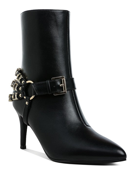 Nicene Harness Detail Stiletto Boots-Rag Company-[option4]-[option5]-[option6]-[option7]-[option8]-Shop-Boutique-Clothing-for-Women-Online