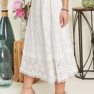 ADORA Elastic Waist Lace Midi Skirt-Skirts-Trendsi-[option4]-[option5]-[option6]-[option7]-[option8]-Shop-Boutique-Clothing-for-Women-Online