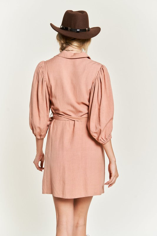 Half sleeve belted dress-Jade By Jane-[option4]-[option5]-[option6]-[option7]-[option8]-Shop-Boutique-Clothing-for-Women-Online