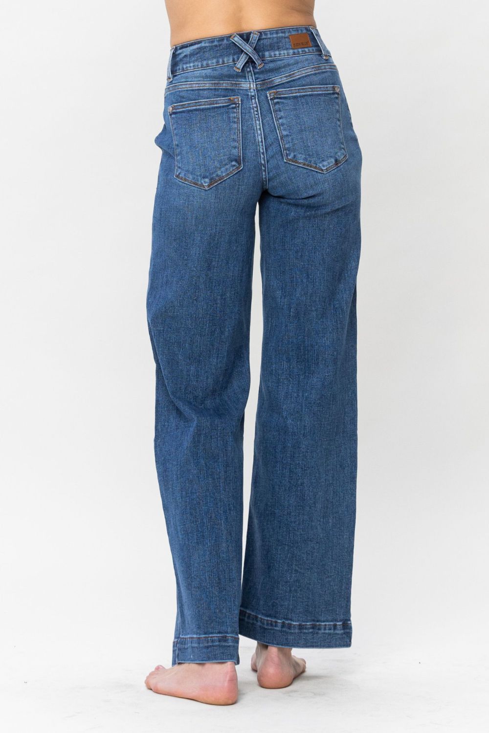 Judy Blue Double Button Wide Leg Trouser Jeans-Trendsi-[option4]-[option5]-[option6]-[option7]-[option8]-Shop-Boutique-Clothing-for-Women-Online