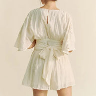 Davi & Dani Batwing Sleeve Waist Belt Romper-Jumpsuits & Rompers-Trendsi-[option4]-[option5]-[option6]-[option7]-[option8]-Shop-Boutique-Clothing-for-Women-Online