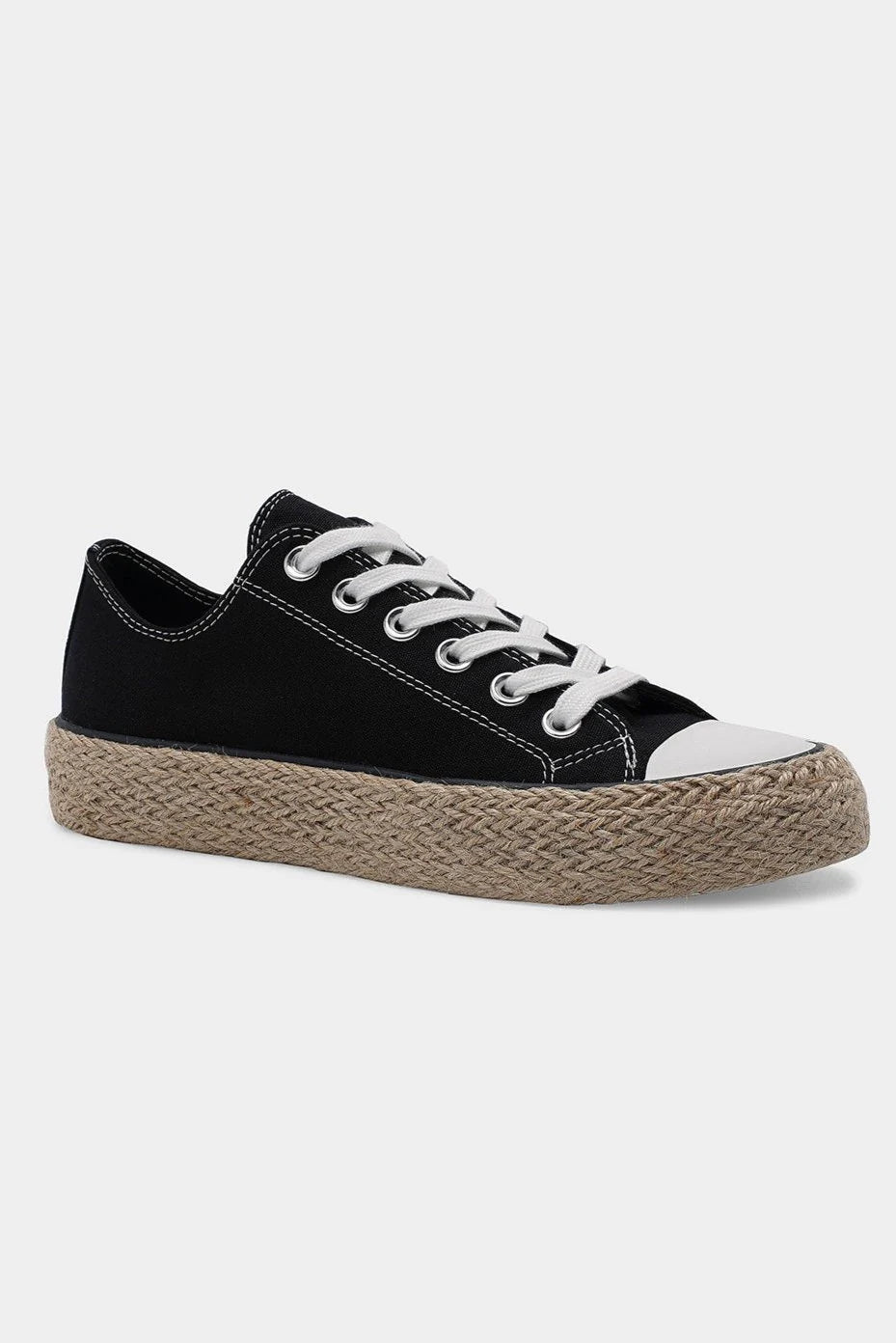 Beast Fashion Lace Up Woven Espadrille Sole Sneakers-Trendsi-[option4]-[option5]-[option6]-[option7]-[option8]-Shop-Boutique-Clothing-for-Women-Online