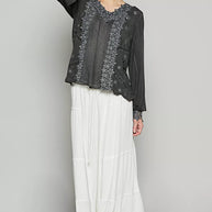 POL Floral Embroidery Woven Top with Lace Trim-Blouses-Trendsi-[option4]-[option5]-[option6]-[option7]-[option8]-Shop-Boutique-Clothing-for-Women-Online