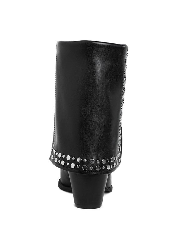 Mariachi Stud Embellished Foldover Boots-Rag Company-[option4]-[option5]-[option6]-[option7]-[option8]-Shop-Boutique-Clothing-for-Women-Online