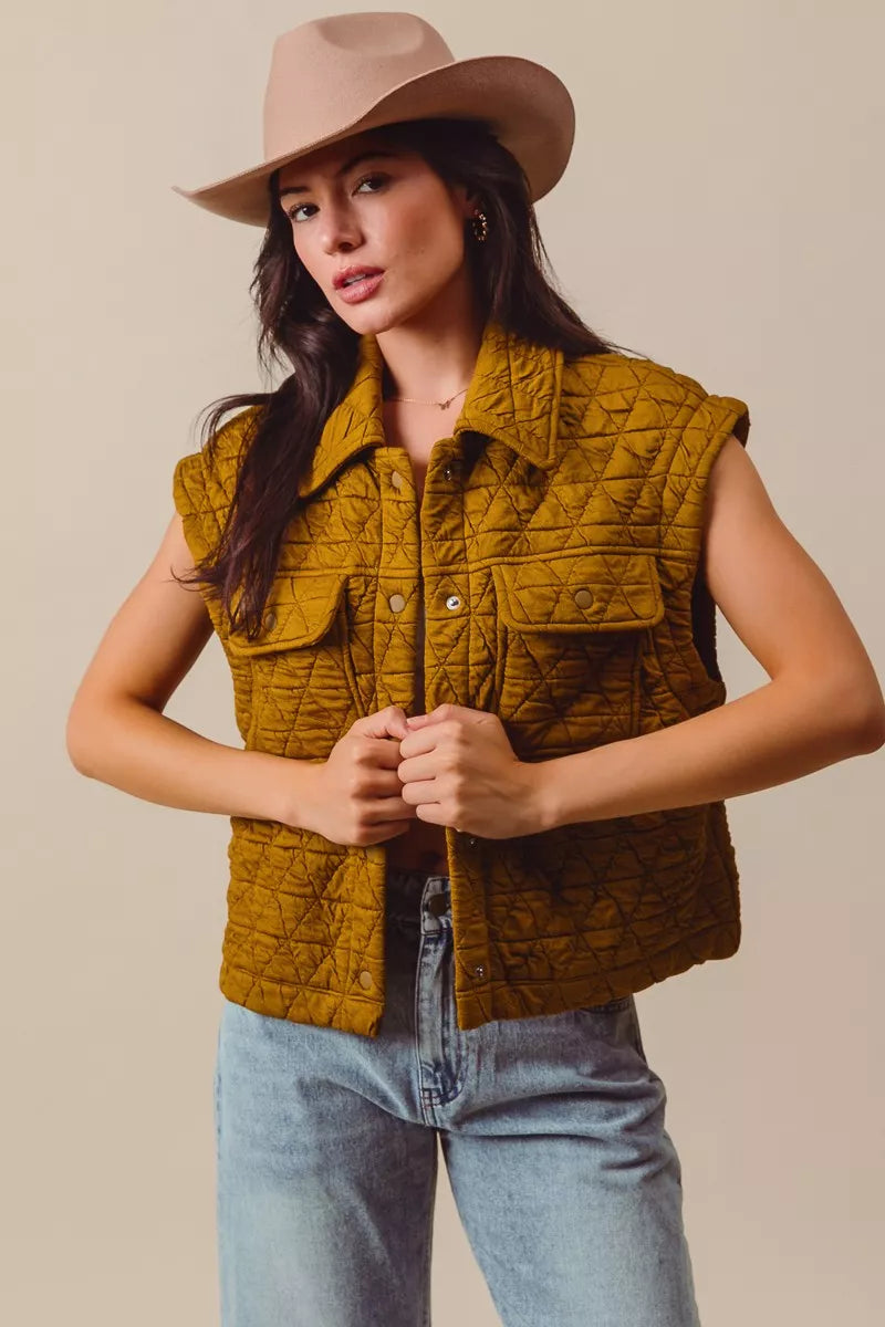 SO ME Triangle Quilting Stitch Button Up Knit Vest-Vest-Trendsi-[option4]-[option5]-[option6]-[option7]-[option8]-Shop-Boutique-Clothing-for-Women-Online