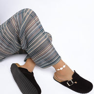 Ratiha Buckle Accent Slip-On Footbed Mules-Rag Company-[option4]-[option5]-[option6]-[option7]-[option8]-Shop-Boutique-Clothing-for-Women-Online