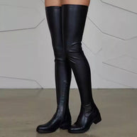 Over-the-Knee Block Heels Boots-Boots-Trendsi-[option4]-[option5]-[option6]-[option7]-[option8]-Shop-Boutique-Clothing-for-Women-Online