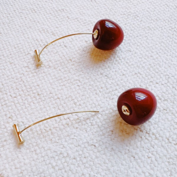 Sweet Cherry Drop Earrings-Ellison and Young-[option4]-[option5]-[option6]-[option7]-[option8]-Shop-Boutique-Clothing-for-Women-Online