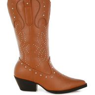 Dockery Studs Embellished Cowboy Boots-Rag Company-[option4]-[option5]-[option6]-[option7]-[option8]-Shop-Boutique-Clothing-for-Women-Online