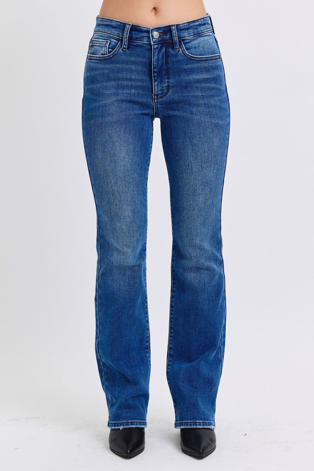 Judy Blue Mid-Rise Bootcut Jeans with Thermal Lining-Trendsi-Dark-0(24)-[option4]-[option5]-[option6]-[option7]-[option8]-Shop-Boutique-Clothing-for-Women-Online