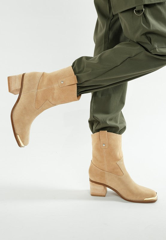 Emberly Suede Square Toe Ankle Boots-Rag Company-[option4]-[option5]-[option6]-[option7]-[option8]-Shop-Boutique-Clothing-for-Women-Online