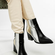 Stemon Three Tone Block Heel Boots-Rag Company-[option4]-[option5]-[option6]-[option7]-[option8]-Shop-Boutique-Clothing-for-Women-Online