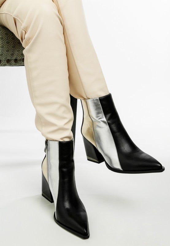 Stemon Three Tone Block Heel Boots-Rag Company-[option4]-[option5]-[option6]-[option7]-[option8]-Shop-Boutique-Clothing-for-Women-Online