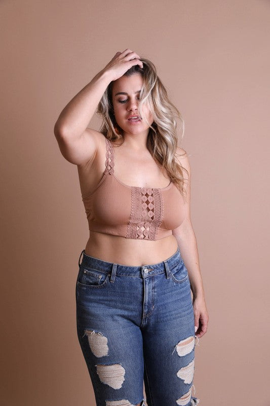 Boho Eye Lace Applique Bralette Plus Size-Leto Accessories-Mocha-1X/2X-[option4]-[option5]-[option6]-[option7]-[option8]-Shop-Boutique-Clothing-for-Women-Online