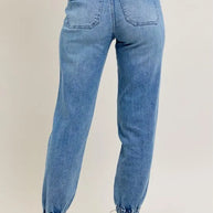 Judy Blue High Waist Denim Joggers-Trendsi-[option4]-[option5]-[option6]-[option7]-[option8]-Shop-Boutique-Clothing-for-Women-Online