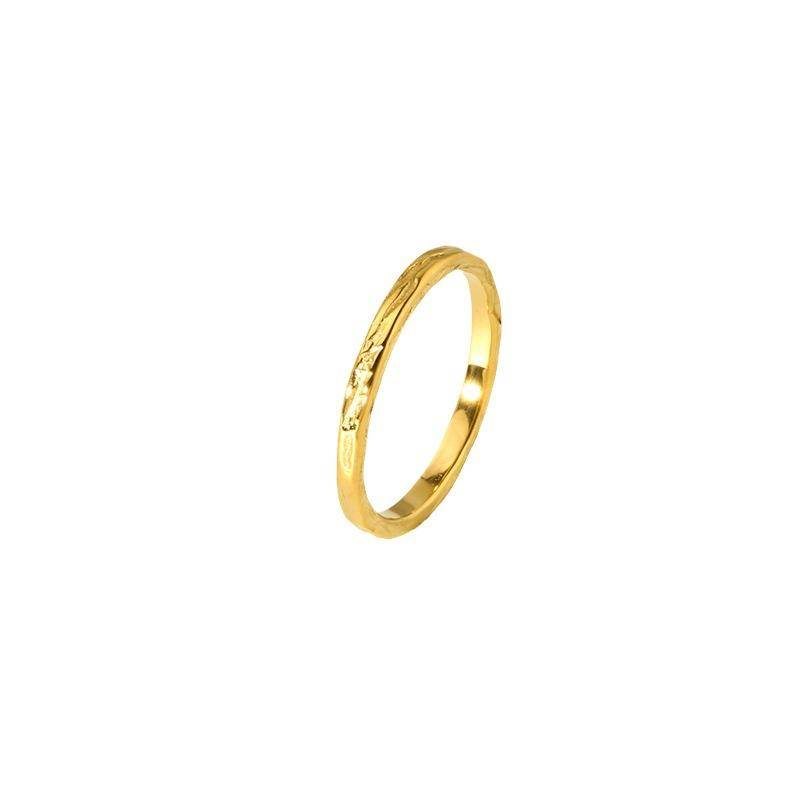 Texture 18K Gold Plated Ring (With Box)-Midi Rings-Kiwidrop-Gold-US 6-[option4]-[option5]-[option6]-[option7]-[option8]-Shop-Boutique-Clothing-for-Women-Online