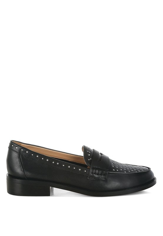 Raisa Stud Embellished Penny Loafers-Rag Company-[option4]-[option5]-[option6]-[option7]-[option8]-Shop-Boutique-Clothing-for-Women-Online