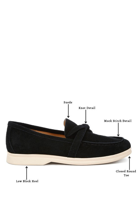 Nautica Genuine Suede Knot Detailed Loafers-Rag Company-[option4]-[option5]-[option6]-[option7]-[option8]-Shop-Boutique-Clothing-for-Women-Online