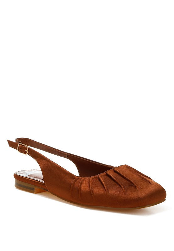 Cheeni Satin Square Toe Flat Slingbacks-Rag Company-Brown-US-5 / UK-3 / EU-36-[option4]-[option5]-[option6]-[option7]-[option8]-Shop-Boutique-Clothing-for-Women-Online