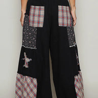 POL Drawstring Star Patch Contrast Wide Leg Pants-Pants-Trendsi-[option4]-[option5]-[option6]-[option7]-[option8]-Shop-Boutique-Clothing-for-Women-Online