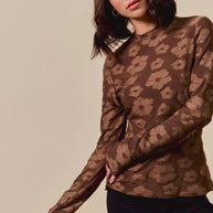 SO ME Stretched Jacquard Casual Tops with Thumb Opening-Blouses-Trendsi-[option4]-[option5]-[option6]-[option7]-[option8]-Shop-Boutique-Clothing-for-Women-Online