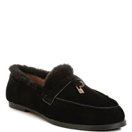 Ohrid Suede & Faux Fur Flat Loafers-Rag Company-[option4]-[option5]-[option6]-[option7]-[option8]-Shop-Boutique-Clothing-for-Women-Online
