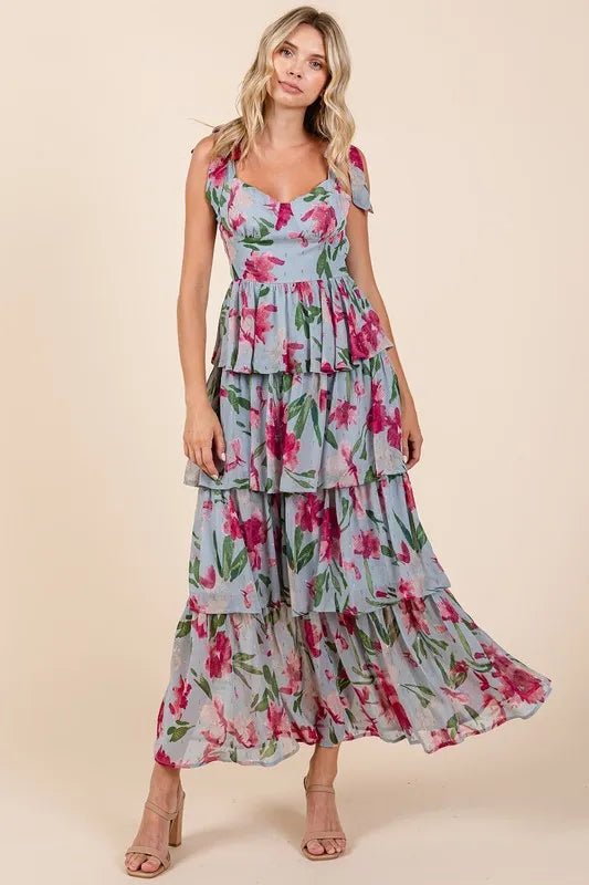 Mittoshop Layered Floral Sweetheart Neck Maxi Dress-Dresses-Trendsi-[option4]-[option5]-[option6]-[option7]-[option8]-Shop-Boutique-Clothing-for-Women-Online
