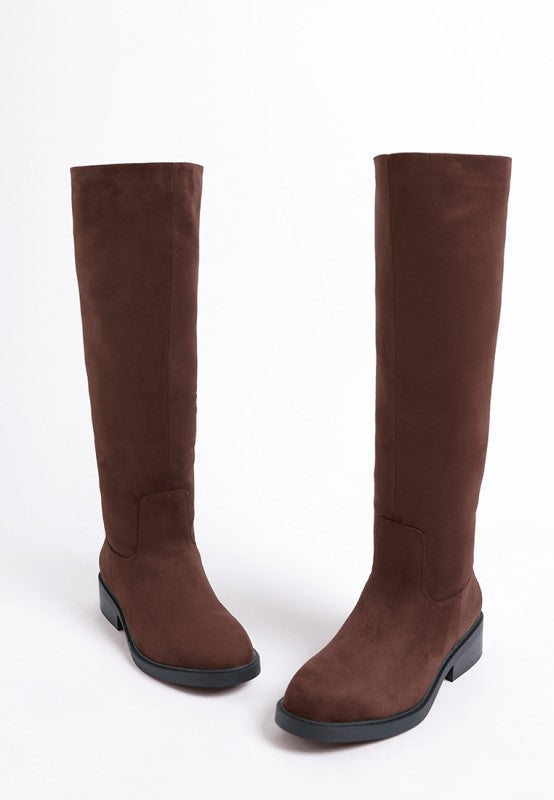 Chiru Round Toe Microfiber Calf Boots-Rag Company-[option4]-[option5]-[option6]-[option7]-[option8]-Shop-Boutique-Clothing-for-Women-Online
