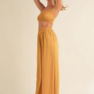 MABLE Smocked Bralette Crop Top and Wide Leg Pants Set-Sets-Trendsi-[option4]-[option5]-[option6]-[option7]-[option8]-Shop-Boutique-Clothing-for-Women-Online