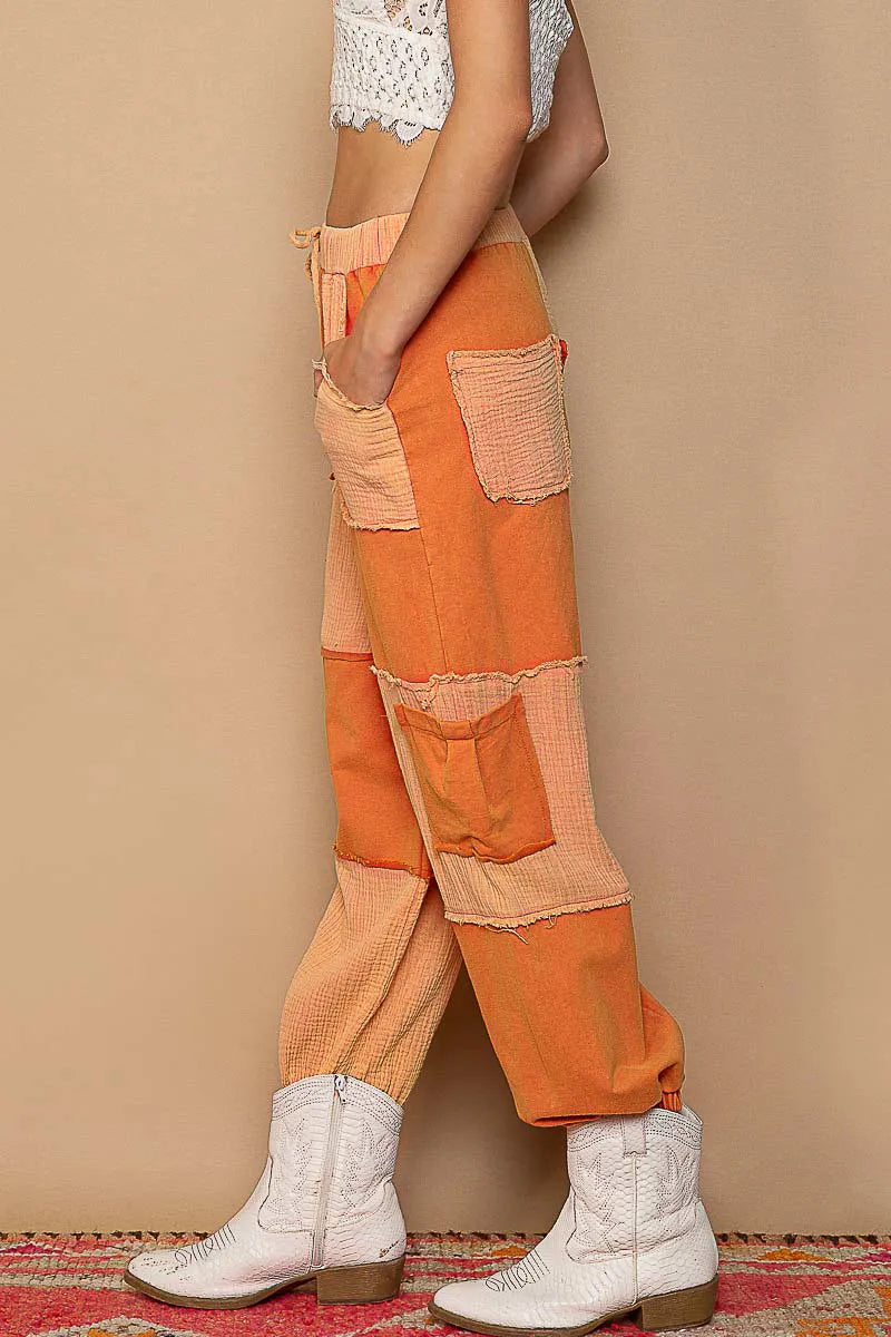 POL Drawstring Pocketed Contrast Jogger Pants-Sweatpants & Joggers-Trendsi-[option4]-[option5]-[option6]-[option7]-[option8]-Shop-Boutique-Clothing-for-Women-Online