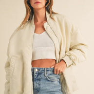 MABLE Back Ruched Utiltiy Bomber Jacket-Jackets-Trendsi-[option4]-[option5]-[option6]-[option7]-[option8]-Shop-Boutique-Clothing-for-Women-Online