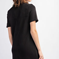 Casual Short Sleeve Dress in Black-Womens-Ave Shops-[option4]-[option5]-[option6]-[option7]-[option8]-Shop-Boutique-Clothing-for-Women-Online