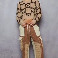 POL V-Neck Heart Pattern Checkered Sweater-Sweaters-Trendsi-[option4]-[option5]-[option6]-[option7]-[option8]-Shop-Boutique-Clothing-for-Women-Online