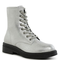 Clover Faux Leather Lace Up Boots-Rag Company-Silver-US-5 / UK-3 / EU-36-[option4]-[option5]-[option6]-[option7]-[option8]-Shop-Boutique-Clothing-for-Women-Online