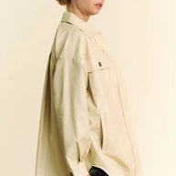 Davi & Dani Faux Leather Button Up Jacket with Chest Pockets-Jackets-Trendsi-[option4]-[option5]-[option6]-[option7]-[option8]-Shop-Boutique-Clothing-for-Women-Online