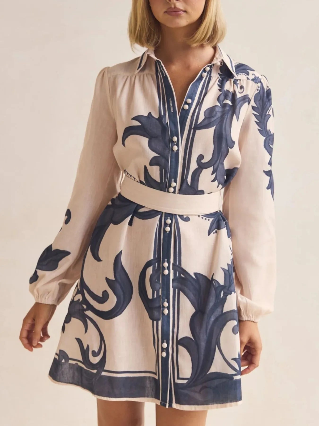 Printed Long Sleeve Shirt Dress-Dresses-Trendsi-[option4]-[option5]-[option6]-[option7]-[option8]-Shop-Boutique-Clothing-for-Women-Online