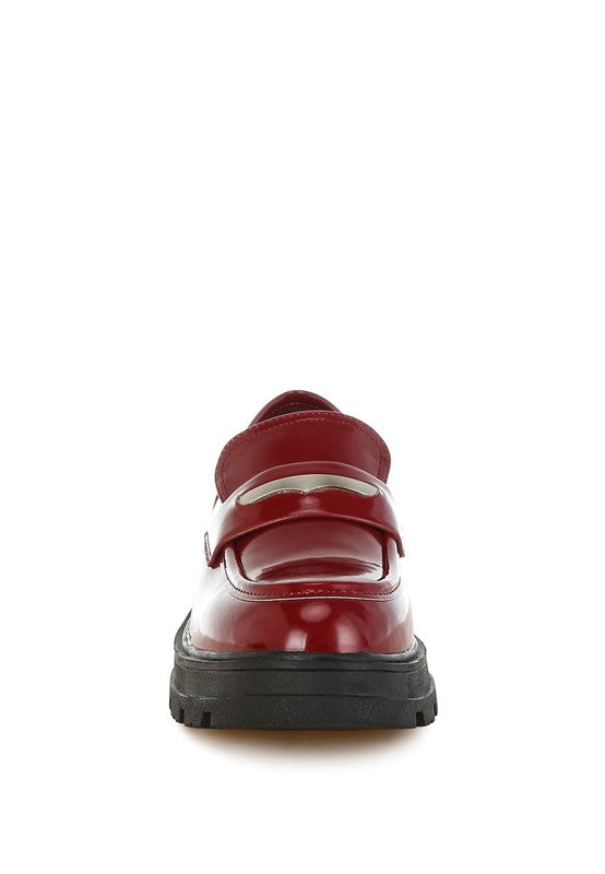Gleam Stride Faux Leather Chunky Loafers-Rag Company-[option4]-[option5]-[option6]-[option7]-[option8]-Shop-Boutique-Clothing-for-Women-Online