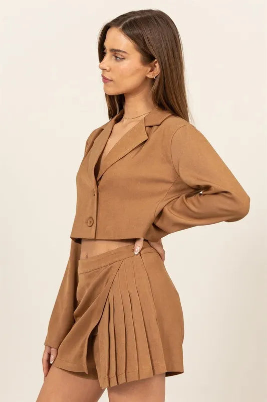 HYFVE Cropped Button-Down Blazer-Crop Tops-Trendsi-[option4]-[option5]-[option6]-[option7]-[option8]-Shop-Boutique-Clothing-for-Women-Online
