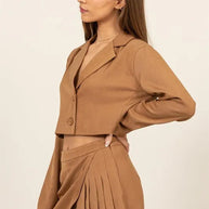 HYFVE Cropped Button-Down Blazer-Crop Tops-Trendsi-[option4]-[option5]-[option6]-[option7]-[option8]-Shop-Boutique-Clothing-for-Women-Online