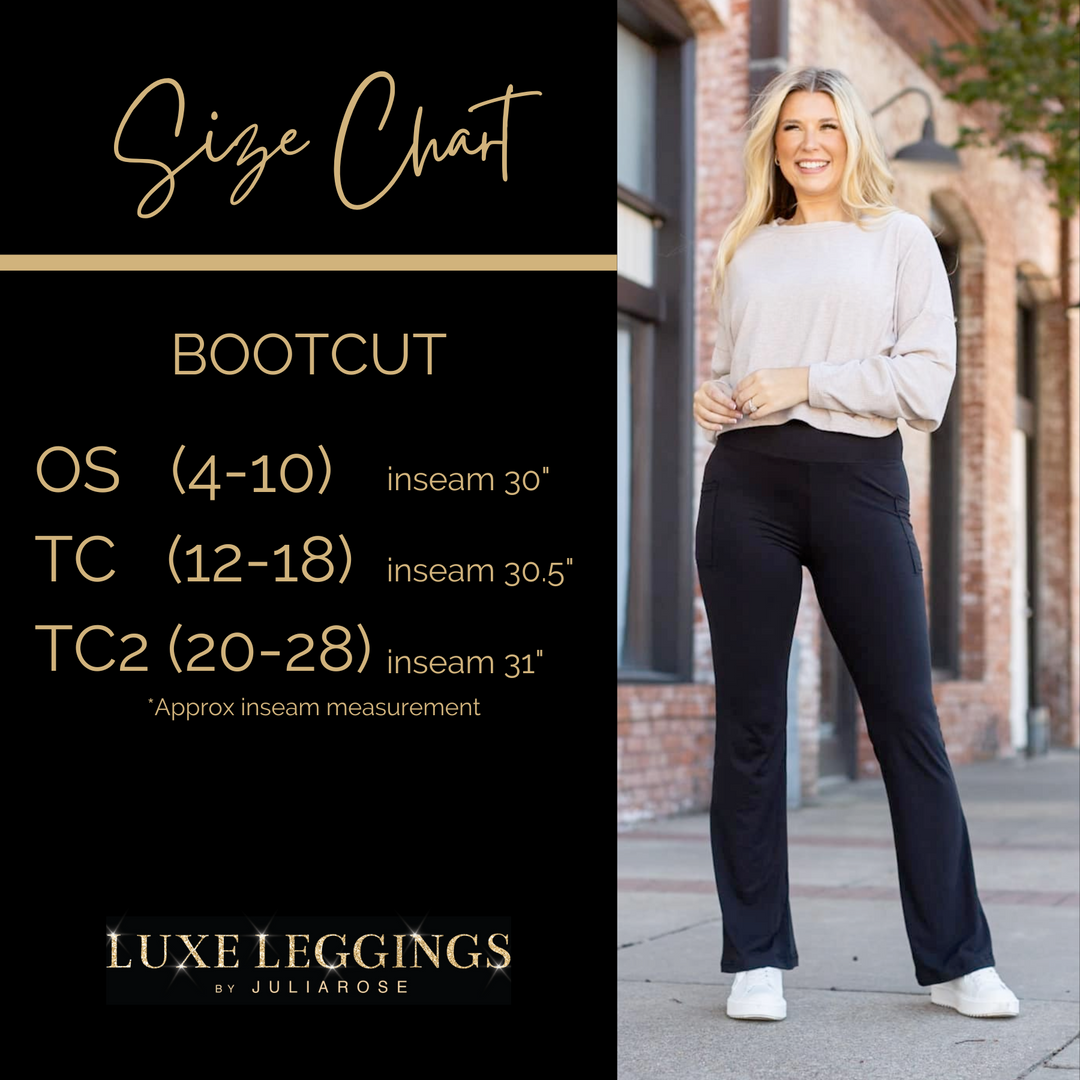 Ready to Ship | The Liz - Crossover 30" Bootcut Leggings with Pockets Round 2-JuliaRoseWholesale-[option4]-[option5]-[option6]-[option7]-[option8]-Shop-Boutique-Clothing-for-Women-Online