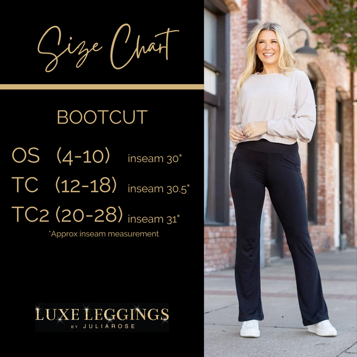 The Liz - Crossover 30" Bootcut Leggings with Pockets-JuliaRoseWholesale-[option4]-[option5]-[option6]-[option7]-[option8]-Shop-Boutique-Clothing-for-Women-Online