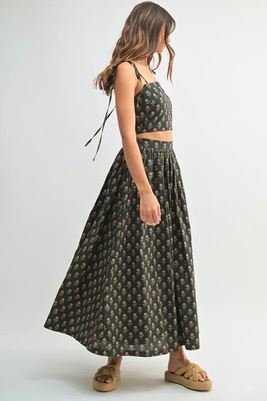 MABLE Floral Crop Top and Skirt Set-sets-Trendsi-[option4]-[option5]-[option6]-[option7]-[option8]-Shop-Boutique-Clothing-for-Women-Online
