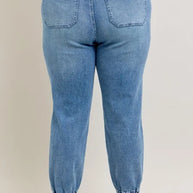 Judy Blue High Waist Denim Joggers-Trendsi-[option4]-[option5]-[option6]-[option7]-[option8]-Shop-Boutique-Clothing-for-Women-Online