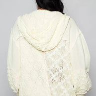 POL Exposed Seam Button Down Hooded Jacket with Lace Detail-Jacket-Trendsi-[option4]-[option5]-[option6]-[option7]-[option8]-Shop-Boutique-Clothing-for-Women-Online