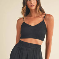 MABLE Smocked Bralette Crop Top and Wide Leg Pants Set-Trendsi-[option4]-[option5]-[option6]-[option7]-[option8]-Shop-Boutique-Clothing-for-Women-Online