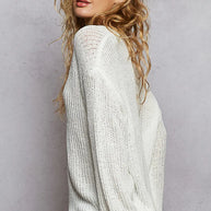 POL Oversized V-Neck Knit Top-Blouses-Trendsi-[option4]-[option5]-[option6]-[option7]-[option8]-Shop-Boutique-Clothing-for-Women-Online