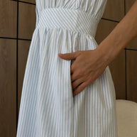 Striped V-Neck Sleeveless Midi Dress-Dresses-Trendsi-[option4]-[option5]-[option6]-[option7]-[option8]-Shop-Boutique-Clothing-for-Women-Online