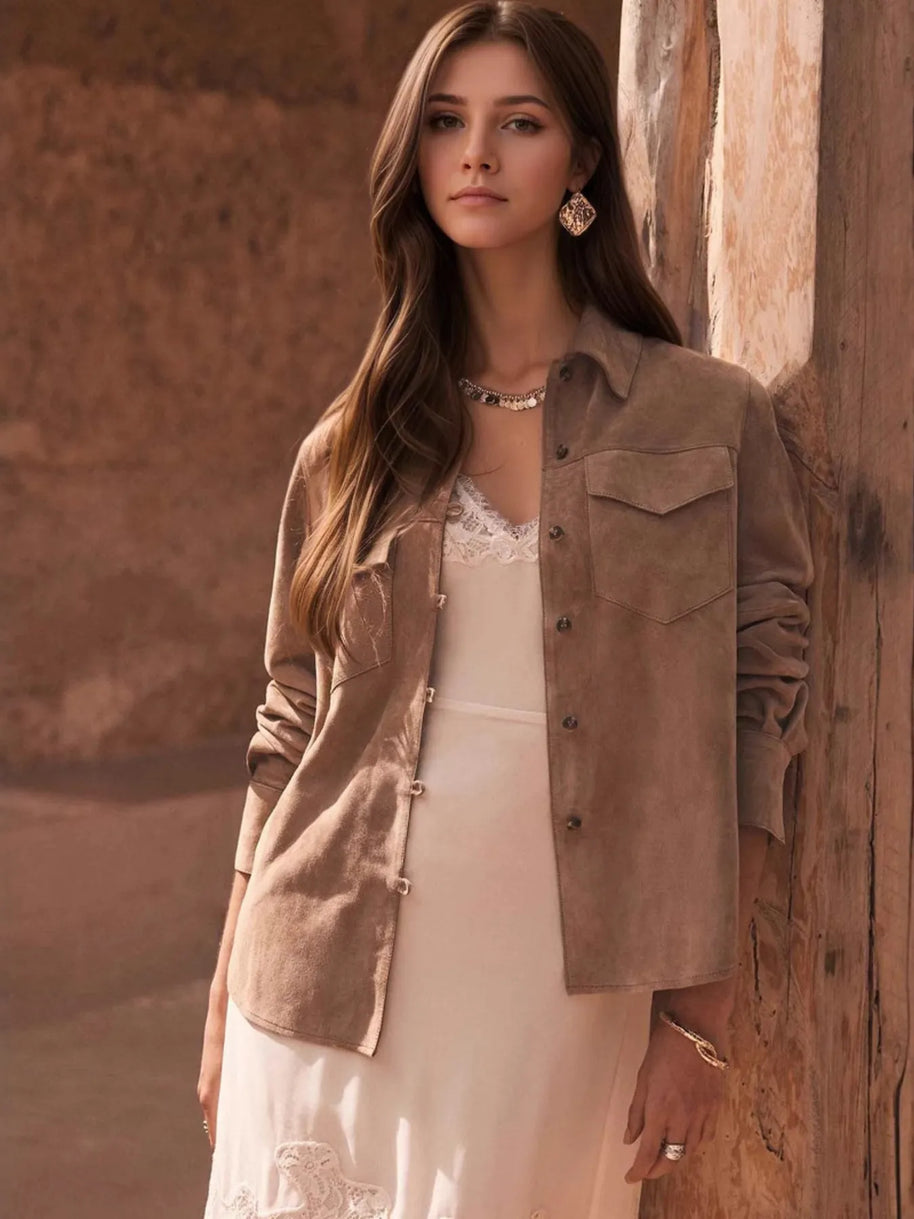 Button Front Long Sleeve Jacket-Coats & Jackets-Trendsi-[option4]-[option5]-[option6]-[option7]-[option8]-Shop-Boutique-Clothing-for-Women-Online