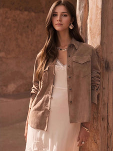 Button Front Long Sleeve Jacket-Coats & Jackets-Trendsi-[option4]-[option5]-[option6]-[option7]-[option8]-Shop-Boutique-Clothing-for-Women-Online