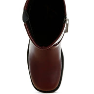 Caribou Harness Detail Biker Boots-Rag Company-[option4]-[option5]-[option6]-[option7]-[option8]-Shop-Boutique-Clothing-for-Women-Online